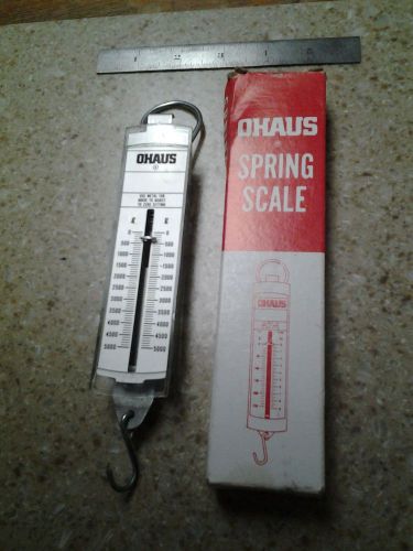 OHAUS SPRING METAL AND PLASTIC &#034;GRAMS&#034; SCALE NEW IN BOX.