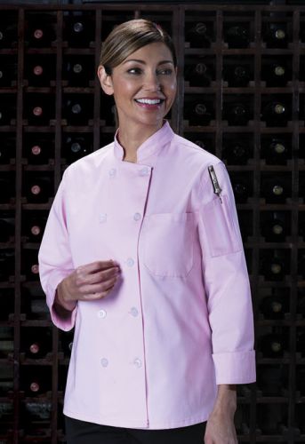 Dickies Women&#039;s Classic Chef Coat Pink  DC414 PINK FREE SHIP!