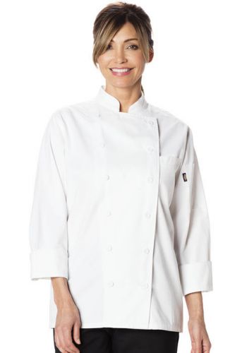 Dickies women&#039;s executive chef coat white  dc413 wht free ship! for sale