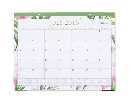 Blue Sky Jillian Gold Foil Academic Year 16/17 Monthly 22 x 17 Desk Pad