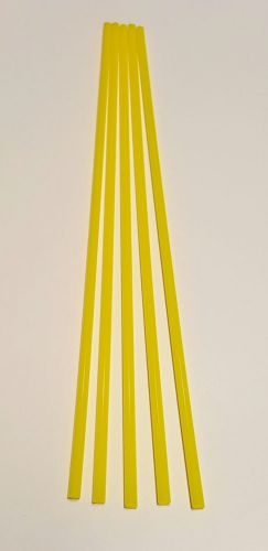 10 PC 3/16” DIAMETER 12” INCH LONG YELLOW ACRYLIC PLEXIGLASS PLASTIC ROD (1/4)