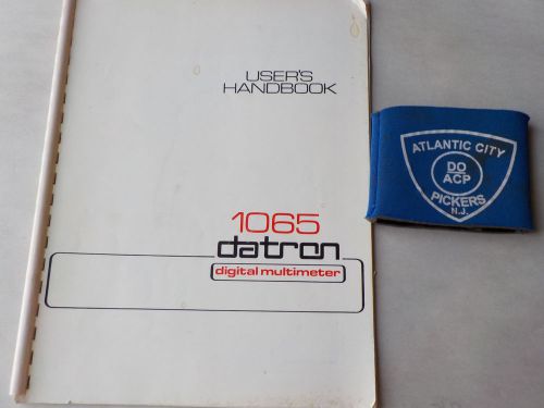 DATRON 1065 DIGITAL VOLTMETER USERS HANDBOOK