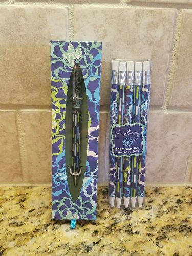 Vera Bradley Pen Pencil Set in Katalina Blues NWT - Gift Holiday Office Teacher