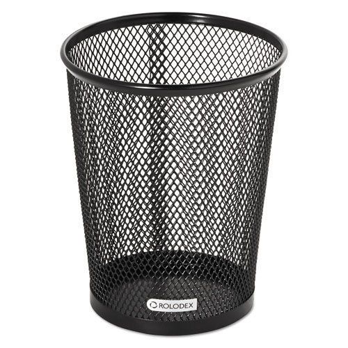 Nestable jumbo wire mesh pencil cup, 4 3/8 dia. x 5 2/5, black for sale