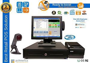 Liquor Store, Grocery Store Complete Touch Screen POS System PC America CRE
