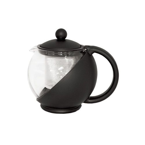 Mini teapot / 20 oz teaball server with removable infuser basket &amp; portion spoon for sale