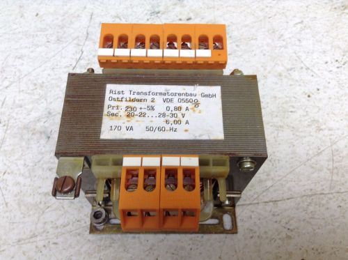 Rist Ostfildern 2 170 VA 20-33...28-30 V 6 Amp Transformer