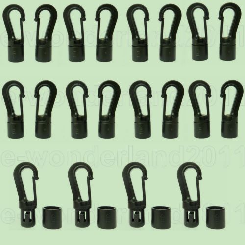 1/4&#034; shock cord end hooks  elastic cord clips hanging for kayaks-10/20/50 set for sale