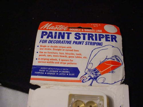 Double &amp; Single Line Paint Striper For Decorative Striping By Master USED ONCE
