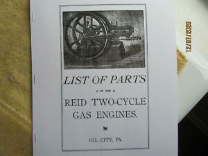 1895 Reid Gas Engine Company Oil Well Instruction &amp; Parts  Manual