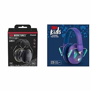 3M WorkTunes Connect Hearing Protection &amp; 3M Kids Hearing Protection Plus Purple