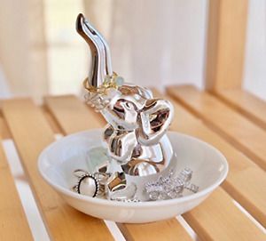 PUDDING CABIN Elephant Gift for Women - Elephant Trinket Dish for Rings Earrings