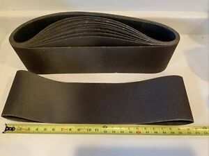 11 Sanding Belts 6”x 23” AA50 Aluminum Oxide Resin Bond , New Never Been Used