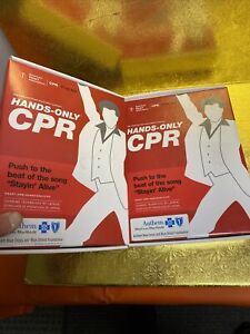 2 NEW Hands- Only CPR American Heart Association STAYING ALIVE KIT A6