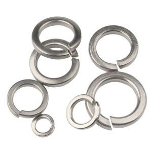 Spring Washers 316 Stainless Steel - Square Section Split Locking Washers M2-M24