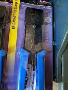 Platinum Tools 100054C EZ-RJPRO HD Professional Crimp Tool w/ Blue Comfort Grip