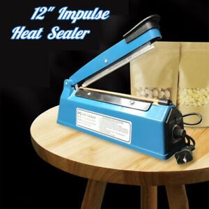 12&#034; Impulse Sealer Manual Heat Sealing Hand Machine Poly Tubing Plastic Element