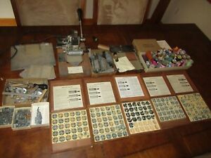 Kingsley Hot Foil Stamping Embossing Machine wt wood boxes typeface foil tools +