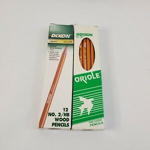 Vintage Dixon Oriole Pencils No. 2 HB Box of 9 Oriole NO. 287  No. 2 Box of 12