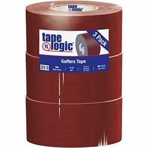 Tape Logic 3 Pack Multipurpose Burgundy Gaffers Tape 3 Inch x 60 Yards Heavy ...