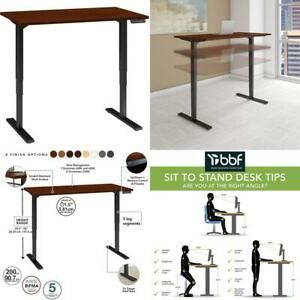 Move 80 Series 48W Height Adjustable Standing Desk In Hansen Cherry With Black B