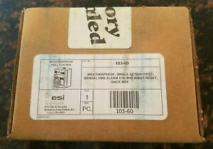 Interlogix ESL 103-60 Manual Fire Alarm Station Weatherproof Single Action New