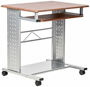 Safco SOHO Mobile Workstation Medium Cherry/Metallic Gray