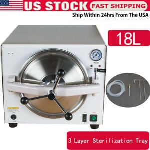 18L 900W Dental Lab Autoclave Steam Sterilizer Medical Sterilization Equipment U
