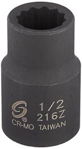 Sunex 216z 1/2-Inch Drive 1/2-Inch 12-Point Impact Socket