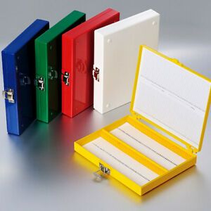 100 Place Slide Box - Color: YELLOW -  Fit 75x25mm Standard Slides - Fisherbrand