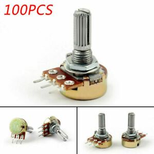 100x B104 B100K 100K Ohm 3Pin Adjustmen Single Linear Rotary Potentiometer 20MM,