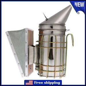 Bee Hive Smoker Stainless Steel w/ Heat Shield Protection Beekeeping Tool 3