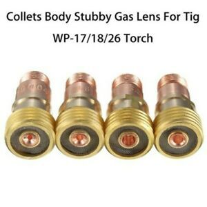 Metalworking Stubby Gas Lens Torch WP-17/18/26 Accessories Brass Chuck Body