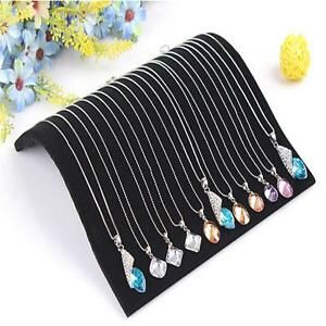 Black Velvet Necklace Chain Pendant Display Jewelry Organizer Stand Holder*ss