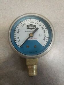 UNION CARBIDE WELDING PRESSURE INDUSTRIAL GUAGE PART NUMBER 2&#034; 628Y61 4000 psi
