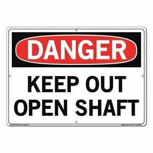 VESTIL SI-D-07-E-PS-040 Sign,Danger,20.5x14.5&#034;,Polystyrene,.040