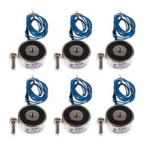 Electromagnet DC 12V 50N Electric Lifting Magnet Solenoid Lift Holding, Set of 6