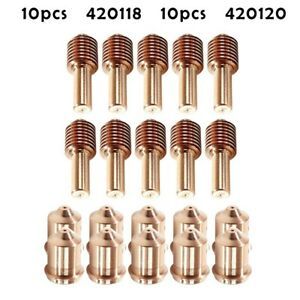 20pcs 420118 420120 Plasma Cutter Torch Nozzle Tip Electrode Suitable For 30XP