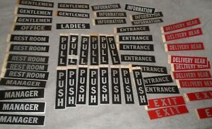 vtg Lot of HY-KO Adhesive Signs (54) 2&#034; x 8&#034;