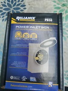 NEW RELIANCE PB30 30 AMP OUTDOOR GENERATOR POWER INLET BOX