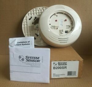 NEW SYSTEM SENSOR B200SR SMOKE DETECTOR BASE AUDIBLE SIGNAL S911 FIRE ALARM