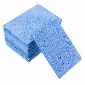 Soldering Sponge 50.7x35.4x3mm for Iron Tips Cleaner, Rectangle Blue 10pcs