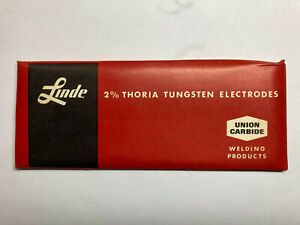 Linde Union Carbide 2 % Thoria Tungsten  Welding Electrodes 1/16&#034;&#034; dia. x  7&#034; L