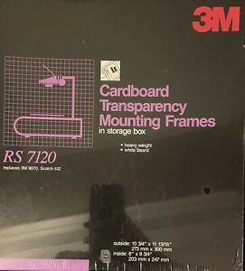 3M Cardboard Transparency Mounting 50 Frames RS 7120  New Sealed