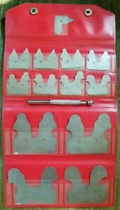 Vintage Ash &amp; Company Stainless Hardened Radius Gage Set  1/64 - 1/2