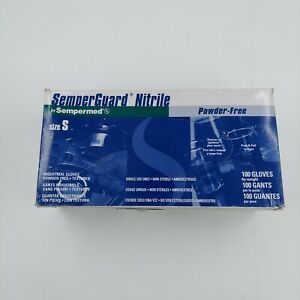 NEW SemperGuard Nitrile PF Nitrile Powder-Free Industrial Gloves, Small 100 ct