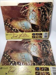 New Piccadilly Tab Folders Lot of 2 Packs 12 Total Butterfly Designs Filing