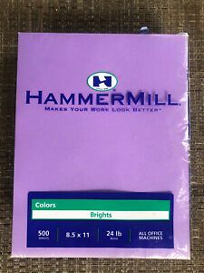 HAMMERMILL 8.5 X 11 Brights-Violet Paper 08642-0, 500 Sheets, 24 lB. Bond