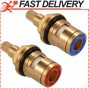 Replacement Brass Ceramic Stem Disc Cartridge Faucet Valve Quarter Turn 1/2&#034;