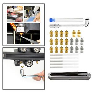 0.4mm MK8 3D Printer Extruder Nozzle Cleaning Tool Kit with Wrench Tweezers Set